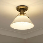 Golden Lighting 3306-FM BCB-OP Brushed Champagne Brass Yep By Golden Lighting Orwell 1-light Flush Mount In Brushed Champagne Brass And Opal Glass Image 3