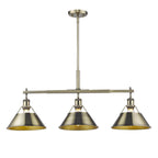 Golden Lighting Orwell Yep By Golden Lighting Orwell 3-light Island Light In Aged Brass