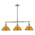 Golden Lighting 3306-LP AB-AY Aged Brass Yep By Golden Lighting Orwell 3-light Island Light In Aged Brass And Auric Yellow Shade Image 1