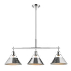 Golden Lighting Orwell Yep By Golden Lighting Orwell 3-light Island Light In Aged Brass And Chrome Shade