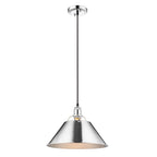 Golden Lighting Orwell Yep By Golden Lighting Orwell 1-light 14in Pendant In Aged Brass And Chrome Shade