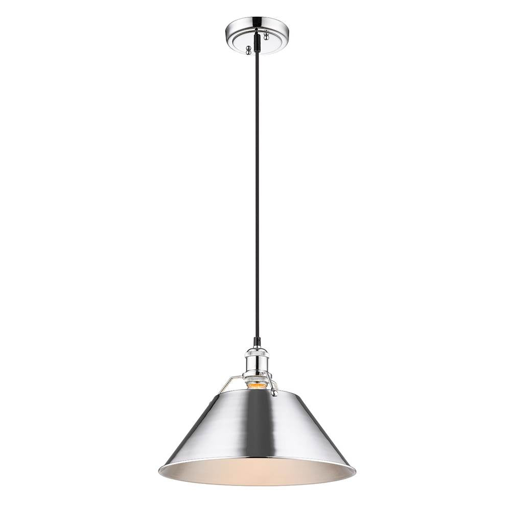 Golden Lighting 3306-L CH-CH Chrome Yep By Golden Lighting Orwell 1-light 14in Pendant In Chrome Image 2