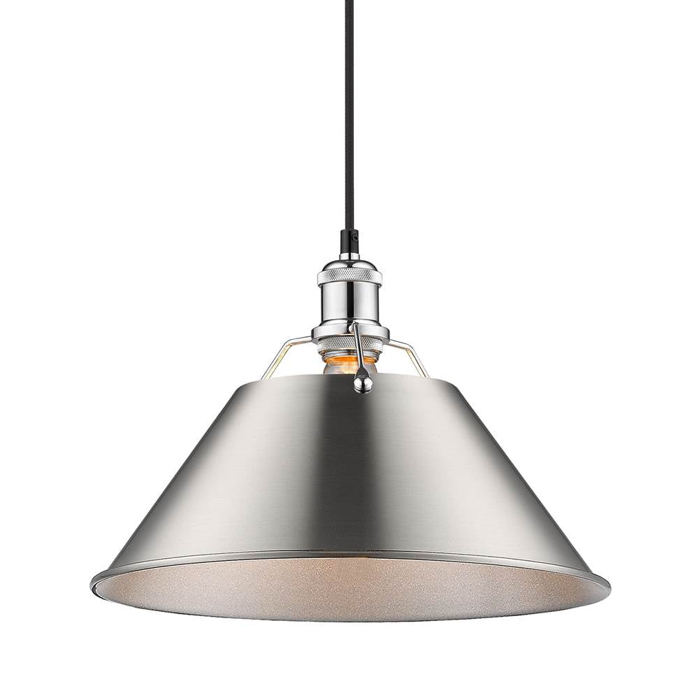 Golden Lighting Orwell Yep By Golden Lighting Orwell 1-light 14in Pendant In Aged Brass And Pewter Shade