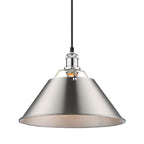 Golden Lighting Orwell Yep By Golden Lighting Orwell 1-light 14in Pendant In Aged Brass And Pewter Shade