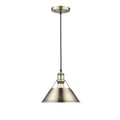 Golden Lighting 3306-M AB-AB Aged Brass Yep By Golden Lighting Orwell 1-light 10in Pendant In Aged Brass Image 1