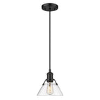 Golden Lighting Orwell Yep By Golden Lighting Orwell 1-light 8in Pendant In Aged Brass And Clear Glass
