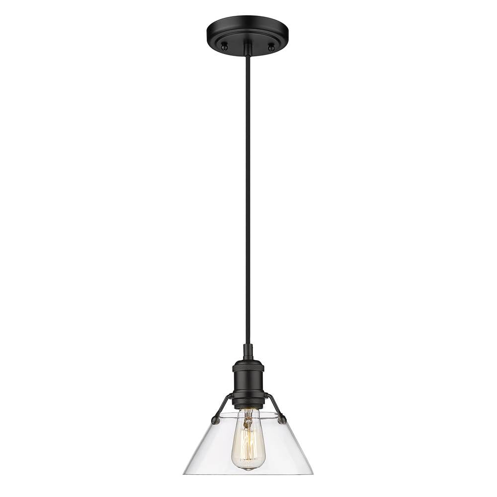 Golden Lighting Orwell Yep By Golden Lighting Orwell 1-light 8in Pendant In Aged Brass And Clear Glass