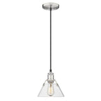 Golden Lighting Orwell Yep By Golden Lighting Orwell 1-light 8in Pendant In Aged Brass And Clear Glass