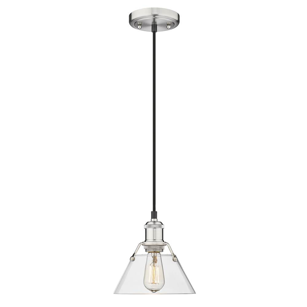 Golden Lighting Orwell Yep By Golden Lighting Orwell 1-light 8in Pendant In Aged Brass And Clear Glass