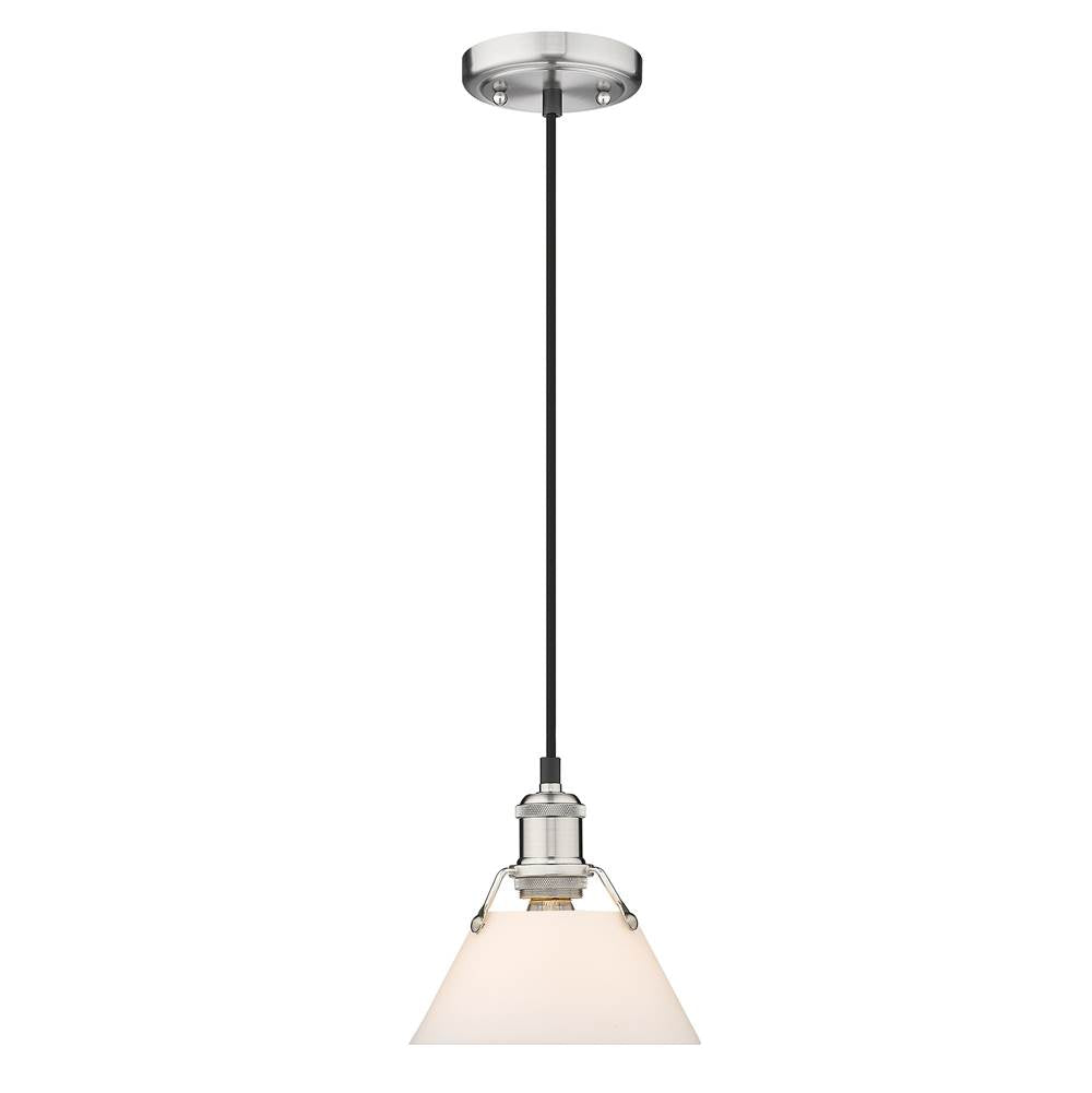Golden Lighting Orwell Yep By Golden Lighting Orwell 1-light 8in Pendant In Aged Brass And Opal Glass