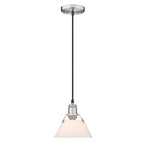 Golden Lighting Orwell Yep By Golden Lighting Orwell 1-light 8in Pendant In Aged Brass And Opal Glass