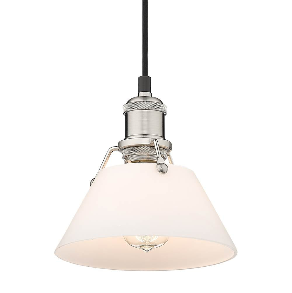 Golden Lighting 3306-S PW-OP Pewter Yep By Golden Lighting Orwell 1-light 8in Pendant In Pewter And Opal Glass Image 4