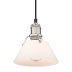 Golden Lighting 3306-S PW-OP Pewter Yep By Golden Lighting Orwell 1-light 8in Pendant In Pewter And Opal Glass Image 4