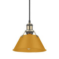 Golden Lighting 3306-S AB-AY Aged Brass Yep By Golden Lighting Orwell 1-light 8in Pendant In Aged Brass And Auric Yellow Shade Image 1