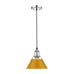 Golden Lighting Orwell Yep By Golden Lighting Orwell 1-light 8in Pendant In Aged Brass And Auric Yellow Shade