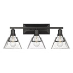 Golden Lighting 3308-BA3 BLK-WTG Matte Black Golden Lighting Kepler 3-light Vanity In Matte Black Image 1