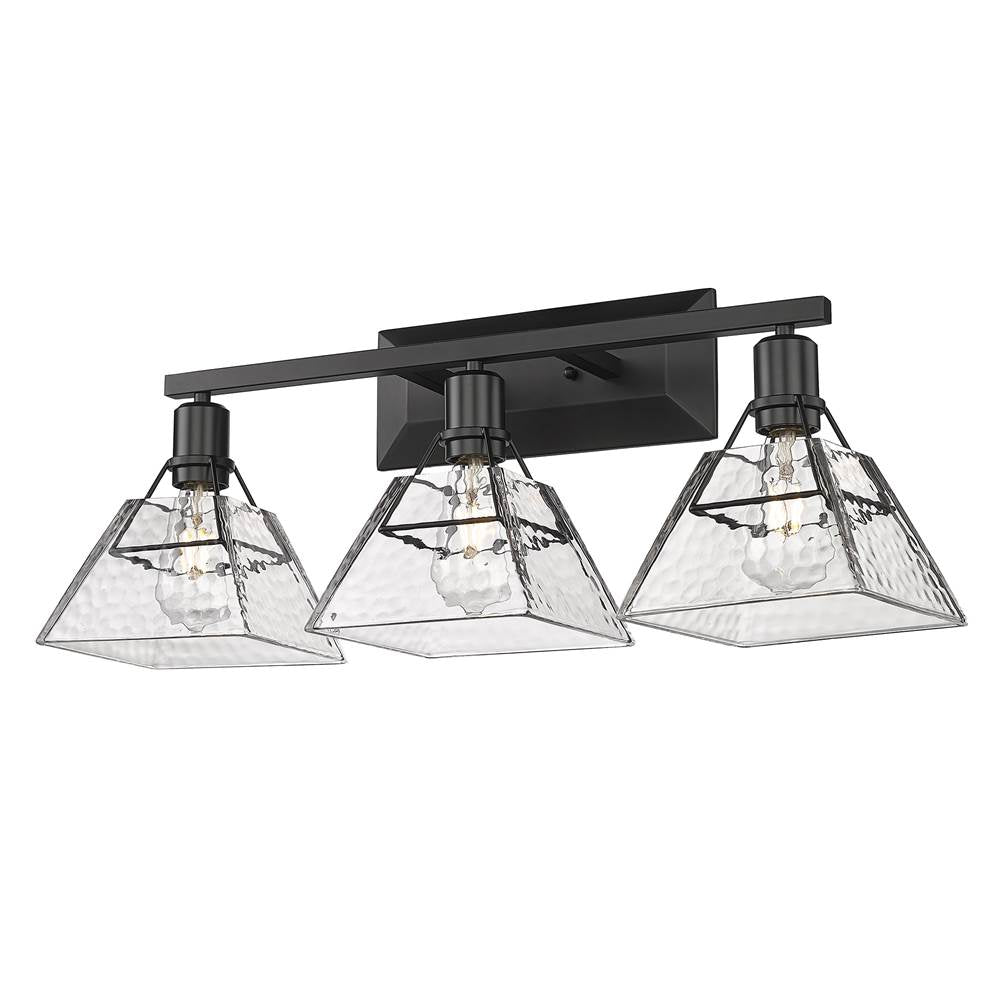 Golden Lighting 3308-BA3 BLK-WTG Matte Black Golden Lighting Kepler 3-light Vanity In Matte Black Image 5