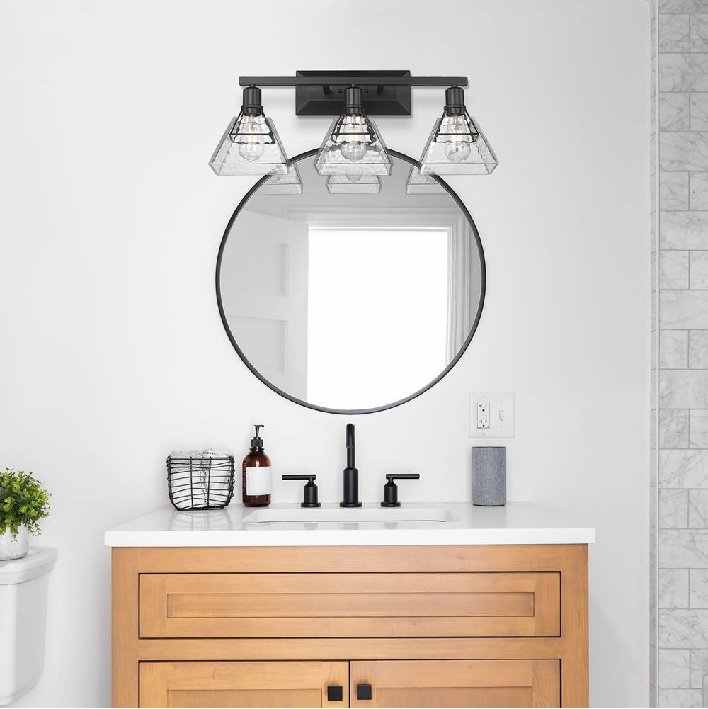 Golden Lighting 3308-BA3 BLK-WTG Matte Black Golden Lighting Kepler 3-light Vanity In Matte Black Image 3