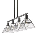Golden Lighting 3308-LP BLK-WTG Matte Black Golden Lighting Kepler 4-light Island Light In Matte Black Image 5