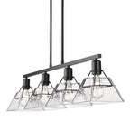Golden Lighting 3308-LP BLK-WTG Matte Black Golden Lighting Kepler 4-light Island Light In Matte Black Image 4
