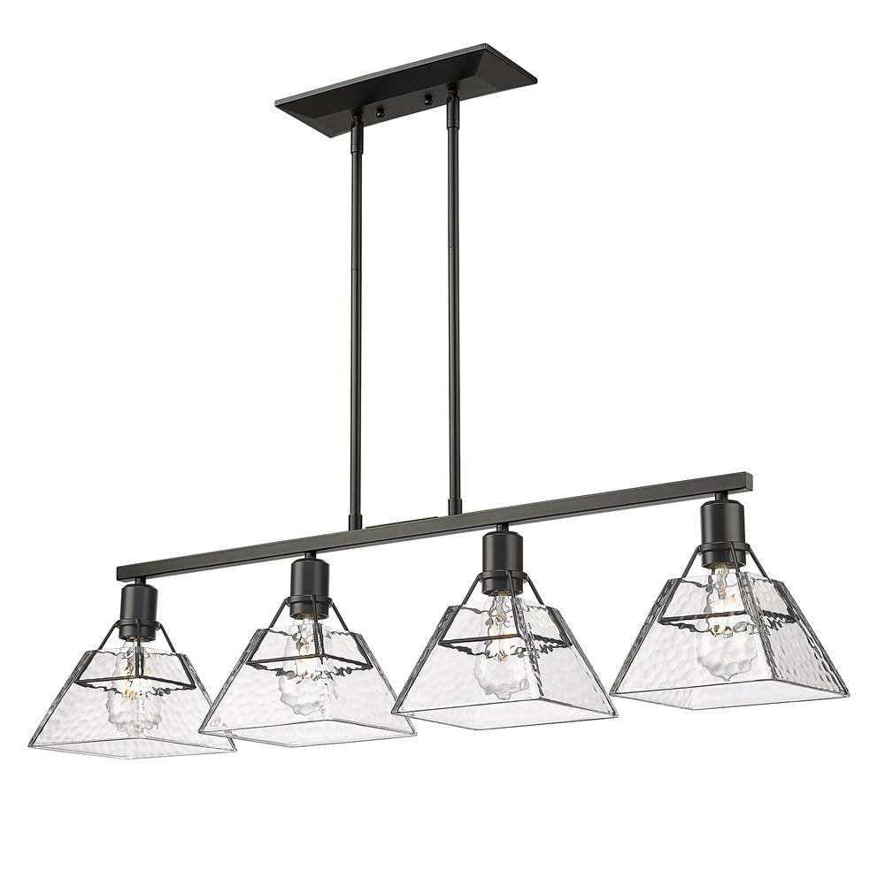 Golden Lighting Kepler Golden Lighting Kepler 4-light Island Light In Matte Black