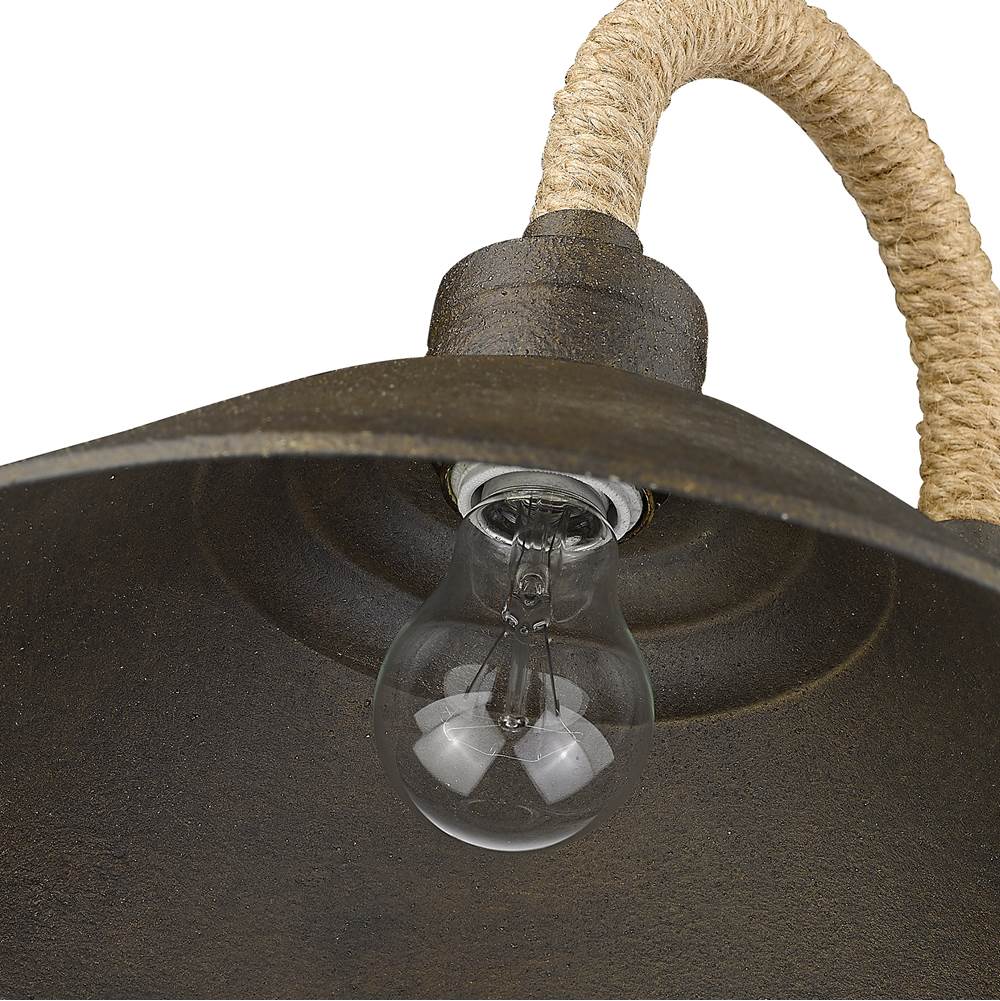 Golden Lighting 3318-1W DR Dark Rust Golden Lighting Journey 1-light Wall Sconce In Dark Rust Image 4