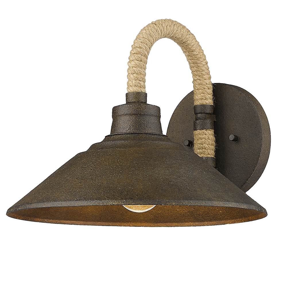 Golden Lighting 3318-1W DR Dark Rust Golden Lighting Journey 1-light Wall Sconce In Dark Rust Image 1