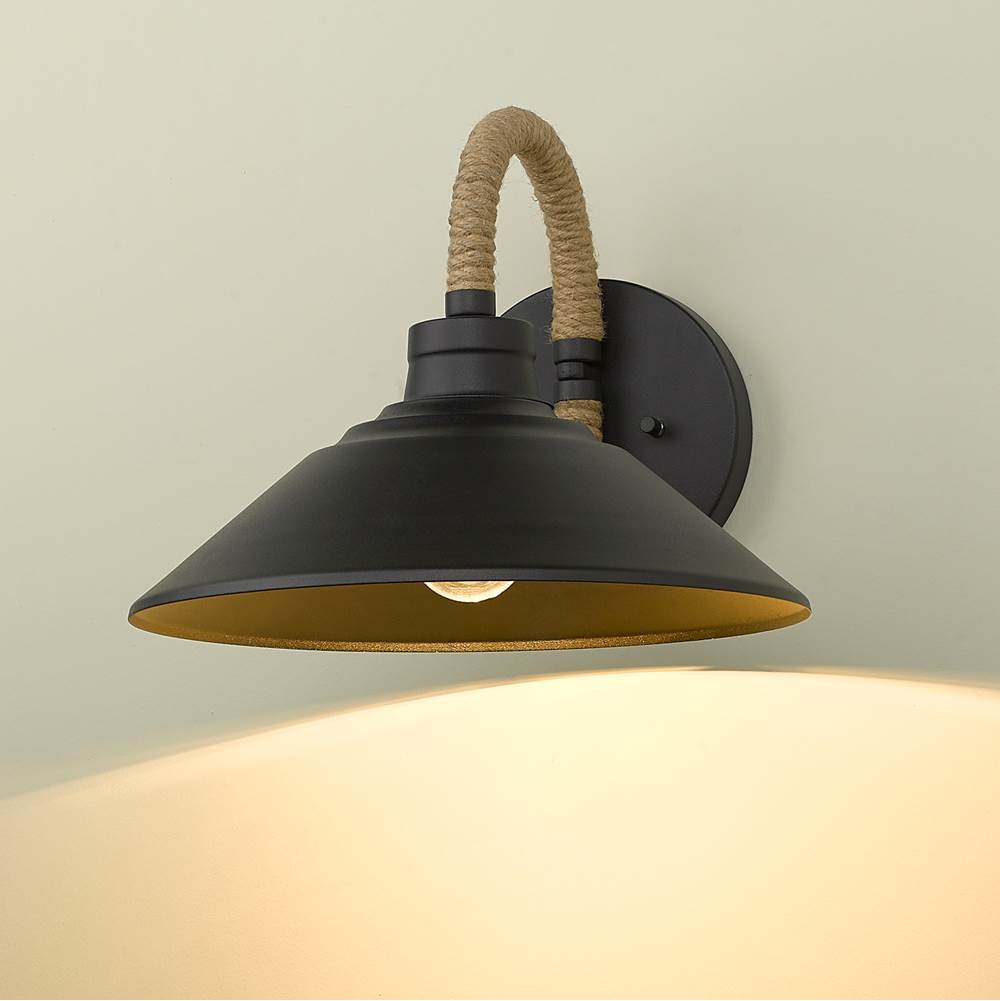 Golden Lighting 3318-1W NB Natural Black Golden Lighting Journey 1-light Wall Sconce In Natural Black Image 2