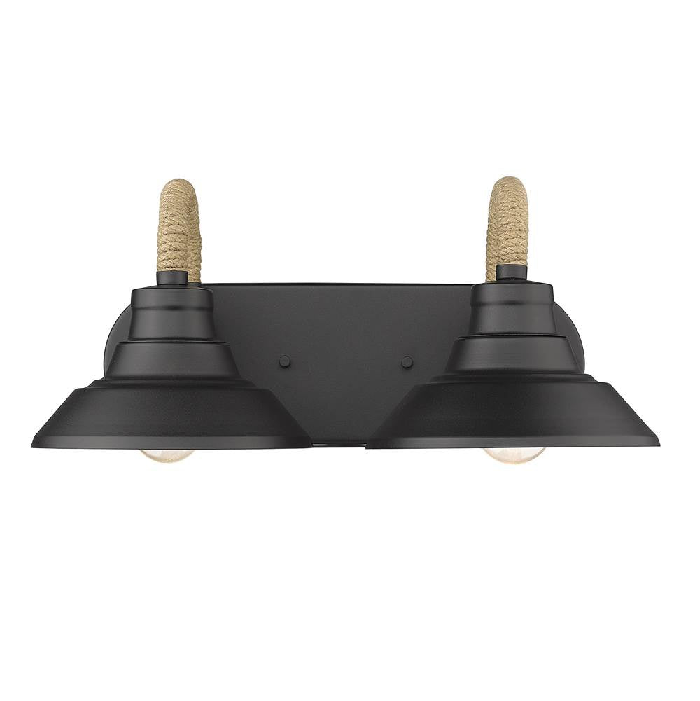 Golden Lighting Journey Golden Lighting Journey 2-light Vanity In Natural Black