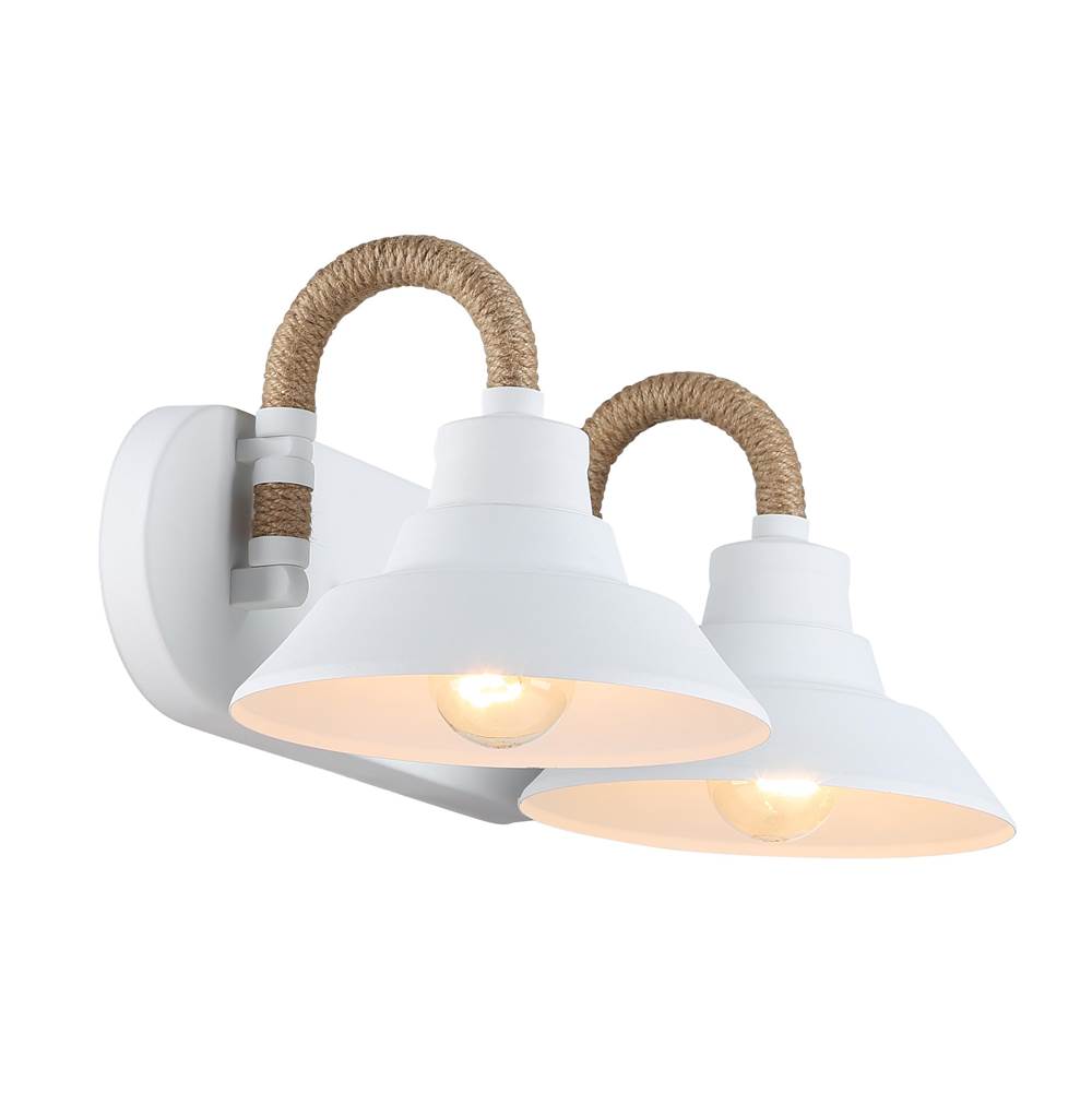 Golden Lighting Journey Golden Lighting Journey 2-light Vanity In Natural Black