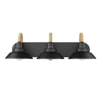 Golden Lighting Journey Golden Lighting Journey 3-light Vanity In Natural Black