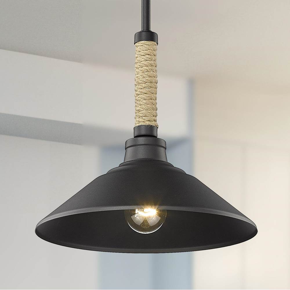 Golden Lighting 3318-M NB Natural Black Golden Lighting Journey 1-light Pendant In Natural Black Image 3