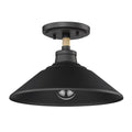 Golden Lighting 3318-SF NB Natural Black Golden Lighting Journey 1-light Semi-flush Mount In Natural Black Image 1