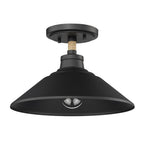 Golden Lighting 3318-SF NB Natural Black Golden Lighting Journey 1-light Semi-flush Mount In Natural Black Image 1