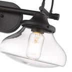 Golden Lighting 3419-BA3 BLK-CLR Matte Black Wry Lighting Nash 3-light Vanity In Matte Black Image 3