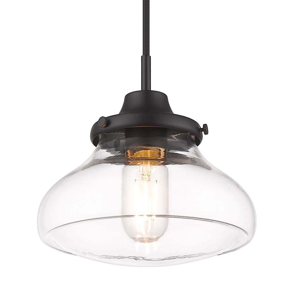 Golden Lighting 3419-S BLK-CLR Matte Black Wry Lighting Nash 1-light Pendant In Matte Black Image 4