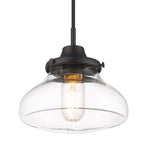 Golden Lighting 3419-S BLK-CLR Matte Black Wry Lighting Nash 1-light Pendant In Matte Black Image 4