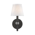 Golden Lighting 3500-1W RBZ-CWH Rubbed Bronze Wry Lighting Waverly 1-light Wall Sconce In Rubbed Bronze Image 1