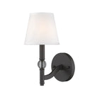 Golden Lighting 3500-1W RBZ-CWH Rubbed Bronze Wry Lighting Waverly 1-light Wall Sconce In Rubbed Bronze Image 3