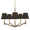 Golden Lighting 3500-5 AB-GRM Aged Brass Wry Lighting Waverly 5-light Chandelier In Aged Brass Image 1