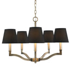 Golden Lighting Waverly Wry Lighting Waverly 5-light Chandelier In Aged Brass
