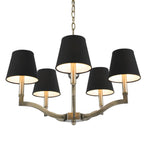Golden Lighting 3500-5 AB-GRM Aged Brass Wry Lighting Waverly 5-light Chandelier In Aged Brass Image 2