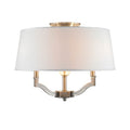 Golden Lighting 3500-SF PW-CWH Pewter Wry Lighting Waverly 3-light Semi-flush Mount In Pewter Image 1