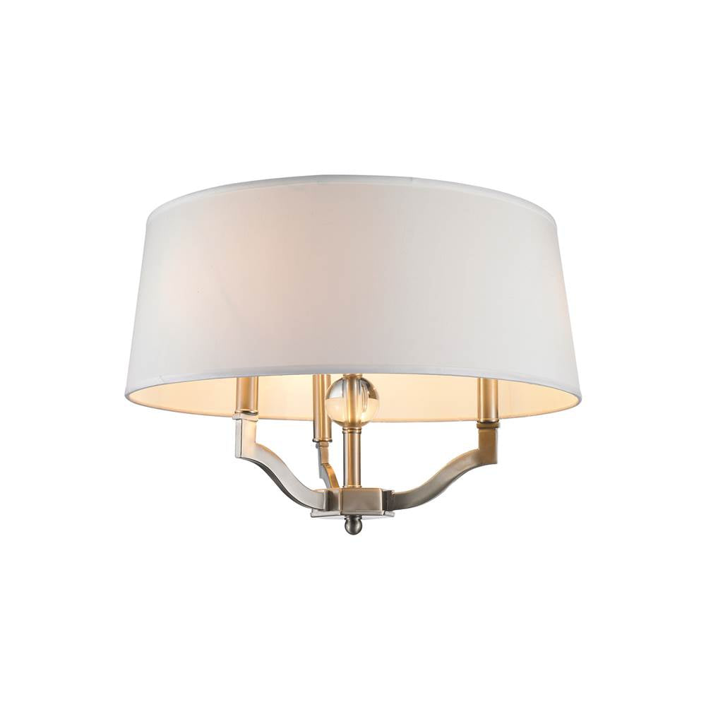 Golden Lighting 3500-SF PW-CWH Pewter Wry Lighting Waverly 3-light Semi-flush Mount In Pewter Image 3