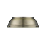 Golden Lighting Duncan Yep By Golden Lighting Duncan 2-light Flush Mount In Aged Brass