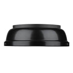 Golden Lighting 3602-14 BLK-BK Matte Black Yep By Golden Lighting Duncan 2-light Flush Mount In Matte Black And Black Shade Image 2