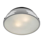 Golden Lighting 3602-14 BLK-GY Matte Black Yep By Golden Lighting Duncan 2-light Flush Mount In Matte Black And Gray Shade Image 2