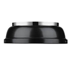 Golden Lighting Duncan Yep By Golden Lighting Duncan 2-light Flush Mount In Aged Brass And Black Shade