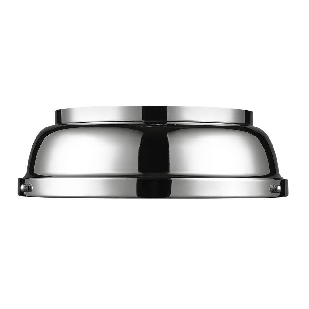 Golden Lighting Duncan Yep By Golden Lighting Duncan 2-light Flush Mount In Aged Brass And Chrome Shade
