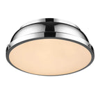 Golden Lighting 3602-14 CH-CH Chrome Yep By Golden Lighting Duncan 2-light Flush Mount In Chrome Image 2